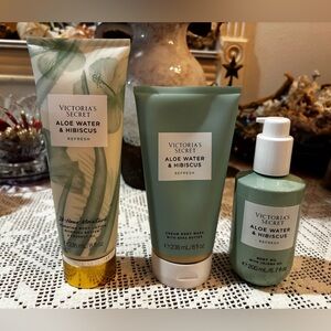 (Inventory 38) Victoria's Secret Aloe Water & Hibiscus Refresh Set